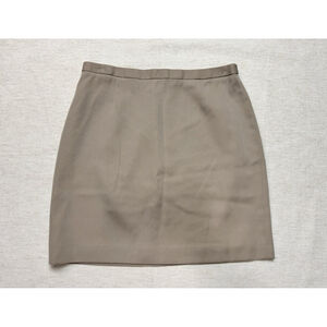 J Crew Women’s Wool Skirt size P12 Tan Khaki Corporate Business Academia Career